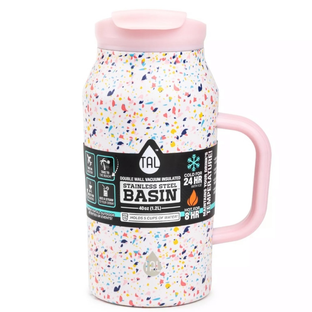 40z confetti stainless steel water canister